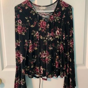 A’ltard state floral bell sleeve blouse
